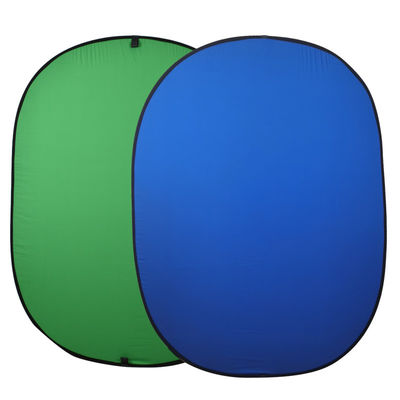 фон экрана складчатости 5*6.5ft Chromakey, 2 в 1 реверзибельном голубом зеленом фоне стула экрана