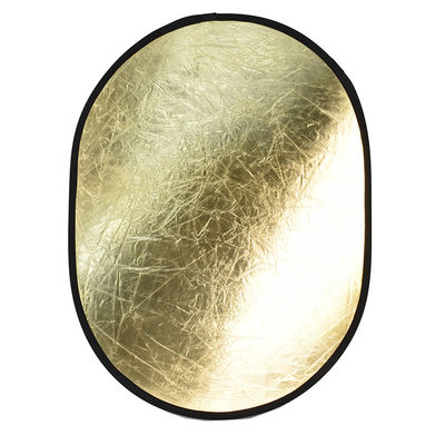Портативный золотой овальный складный светлый рефлектор на студия 120x90cm фотографии